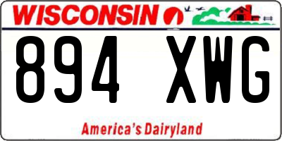 WI license plate 894XWG