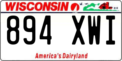 WI license plate 894XWI