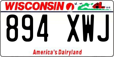 WI license plate 894XWJ