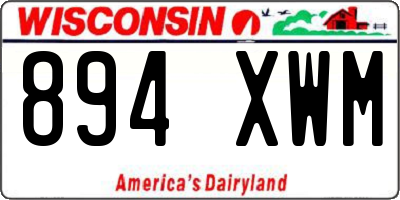WI license plate 894XWM