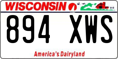 WI license plate 894XWS