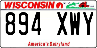 WI license plate 894XWY
