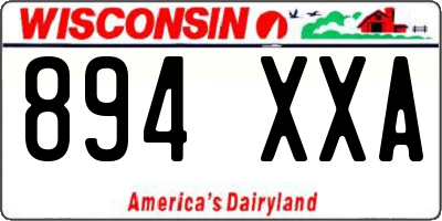 WI license plate 894XXA