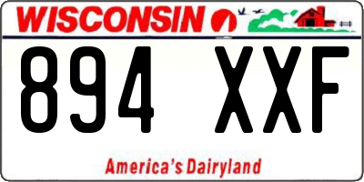 WI license plate 894XXF