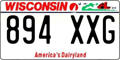 WI license plate 894XXG