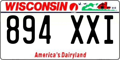 WI license plate 894XXI