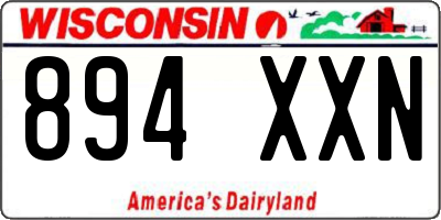WI license plate 894XXN