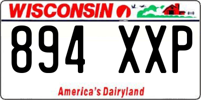 WI license plate 894XXP