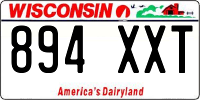 WI license plate 894XXT