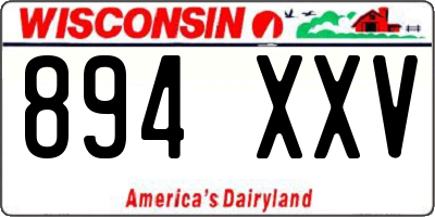 WI license plate 894XXV