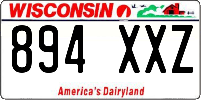WI license plate 894XXZ