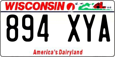 WI license plate 894XYA