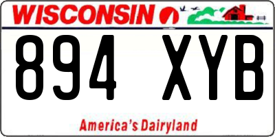 WI license plate 894XYB