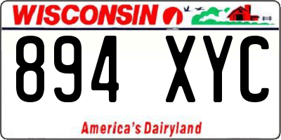 WI license plate 894XYC