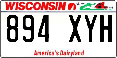 WI license plate 894XYH