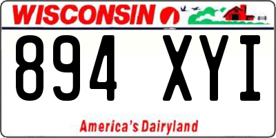 WI license plate 894XYI