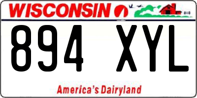 WI license plate 894XYL