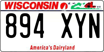 WI license plate 894XYN