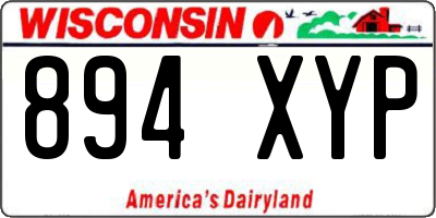 WI license plate 894XYP