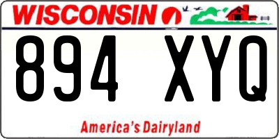 WI license plate 894XYQ