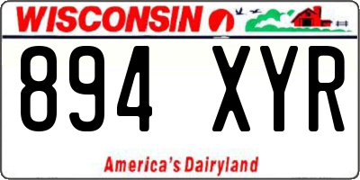 WI license plate 894XYR