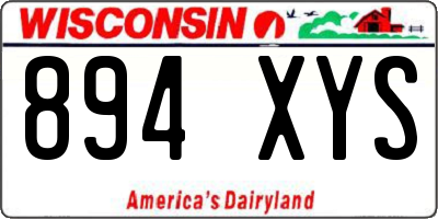 WI license plate 894XYS