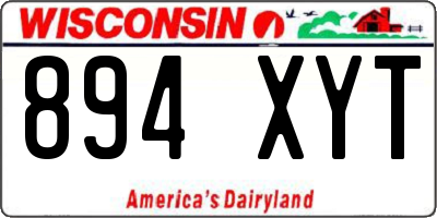 WI license plate 894XYT