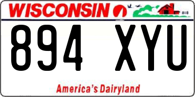 WI license plate 894XYU