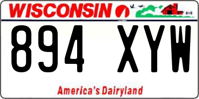 WI license plate 894XYW