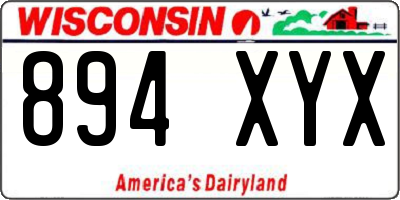 WI license plate 894XYX