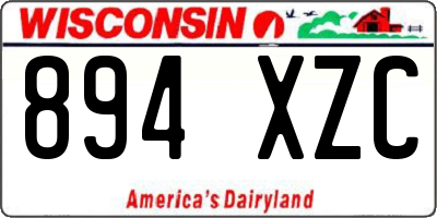 WI license plate 894XZC