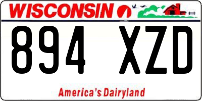 WI license plate 894XZD