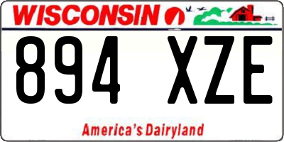 WI license plate 894XZE