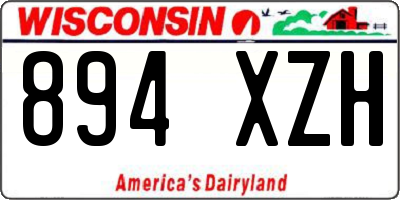 WI license plate 894XZH