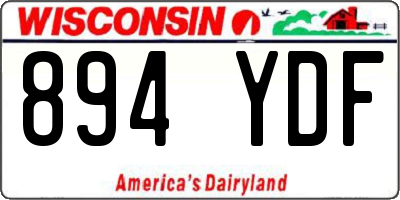 WI license plate 894YDF