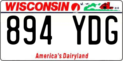 WI license plate 894YDG