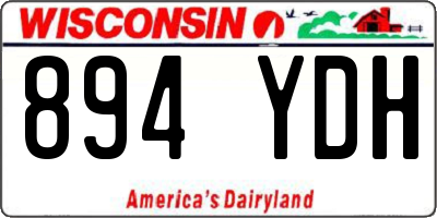 WI license plate 894YDH