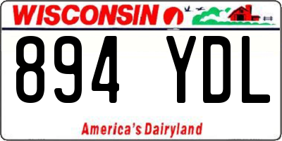 WI license plate 894YDL