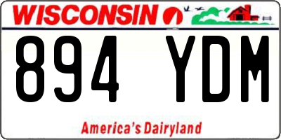 WI license plate 894YDM