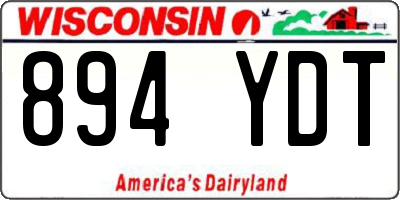 WI license plate 894YDT