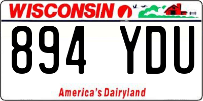WI license plate 894YDU