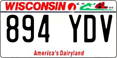WI license plate 894YDV