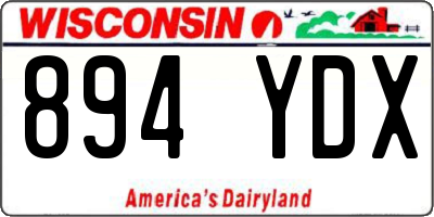 WI license plate 894YDX
