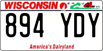 WI license plate 894YDY