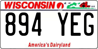 WI license plate 894YEG