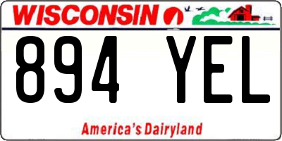 WI license plate 894YEL