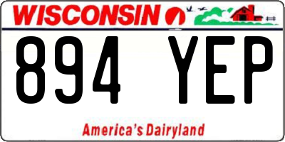 WI license plate 894YEP