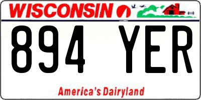 WI license plate 894YER