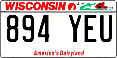 WI license plate 894YEU
