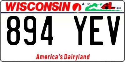 WI license plate 894YEV